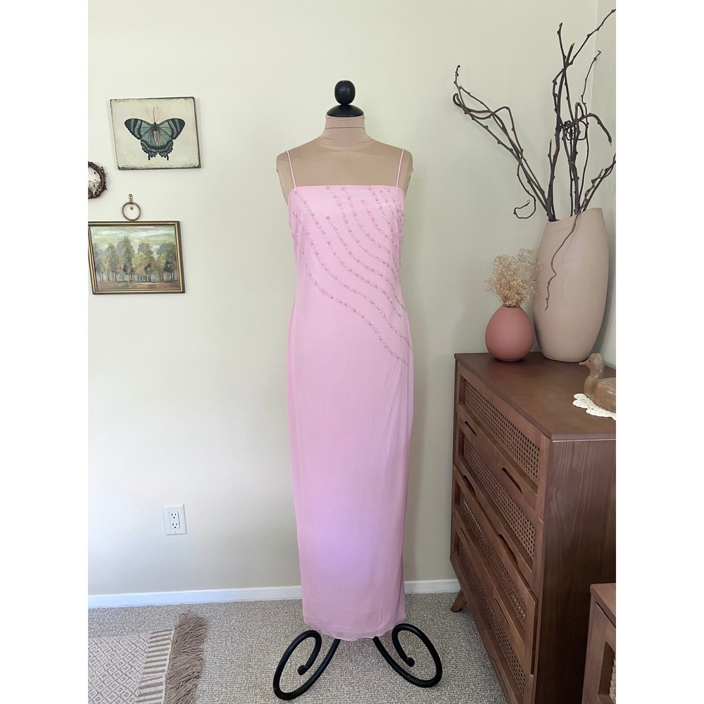 Vintage De Laru 90s Y2K Deadstock Floral Sequin Dress